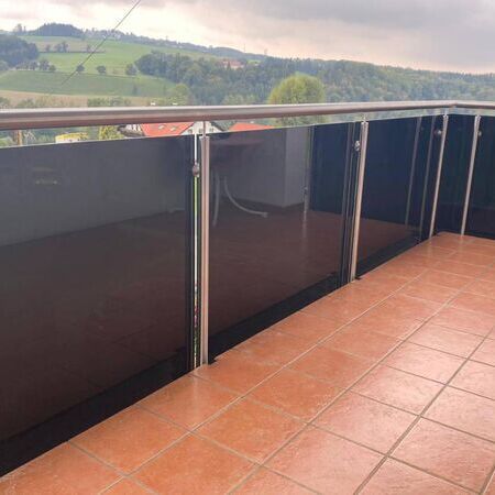 Aluzaun "Mondsee" Glas mit Aluminium